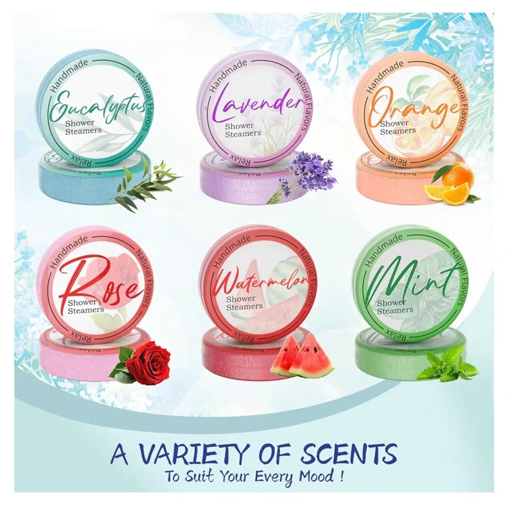 Aromatherapy Shower Steamers 8-Pack – Spa Gift Set | New in Box - Picture 2 of 8